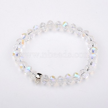 Clear Alloy + Glass Bracelets
