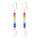 Natural Malaysia Jade with Alloy Charm Long Dangle Leverback Earrings(EJEW-JE04910)-3