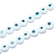 Chapelets de perles rondes de chalumeau manuelles de mauvais œil(X-LAMP-L058-6mm-14)-1