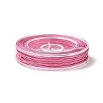 Nylon Braided Threads, Chinese Knotting Cords for Jewelry Making Macrame Craft, Pale Violet Red, 0.8mm, about 7.65~9.84 yards(7~9m)/roll(NWIR-N001-0.8mm-24)