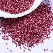 MIYUKI Delica Beads, Cylinder, Japanese Seed Beads, 11/0, (DB1841) Duracoat Galvanized Light Cranberry, 1.3x1.6mm, Hole: 0.8mm, about 20000pcs/bag, 100g/bag(SEED-J020-DB1841)