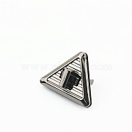 Alloy Purse Twist Locks, Turn Lock Clasp, DIY Bag Making Accessories, Triangle, Gunmetal, 3.9x3.6cm(WG71388-04)