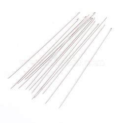 Steel Beading Needles, Platinum, 70.5~75x0.7mm, approx 25~30pcs/bag(ES004Y)