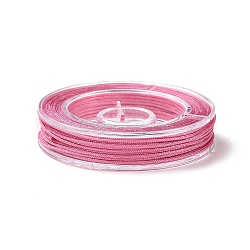 Nylon Braided Threads, Chinese Knotting Cords for Jewelry Making Macrame Craft, Pale Violet Red, 0.8mm, about 7.65~9.84 yards(7~9m)/roll(NWIR-N001-0.8mm-24)