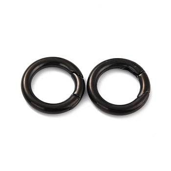304 Stainless Steel Spring Gate Rings, O Rings, Ring, Electrophoresis Black, 6 Gauge, 24x4mm, Inner Diameter: 16mm