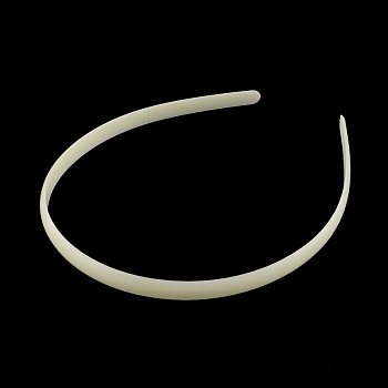 Plain Headwear Hair Accessories Plastic Hair Band Findings, No Teeth, Creamy White, 110~114x9~9.5mm