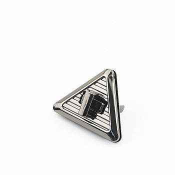 Alloy Purse Twist Locks, Turn Lock Clasp, DIY Bag Making Accessories, Triangle, Gunmetal, 3.9x3.6cm