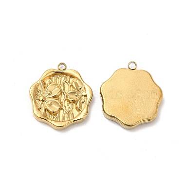 Real 18K Gold Plated Hexagon 304 Stainless Steel Pendants