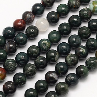4mm Round Bloodstone Beads