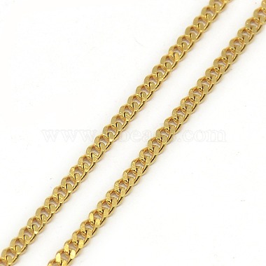 Trendy Unisex 201 Stainless Steel Twisted Chain Necklaces(NJEW-L043-44G)-2
