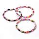 Polymer Clay Heishi Beads Beads Stretch Bracelets(BJEW-JB04452-M)-1