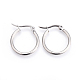 201 Stainless Steel Hoop Earrings(EJEW-A052-19A-P)-1