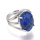 Adjustable Faceted Natural Lapis Lazuli Finger Rings(RJEW-I068-B06-1)-2