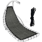 Polyester Hanging Rocking Chair Replacement Fabric, Chairs Repair Supplies, Rectangle, Dark Gray, 1970x640x2mm, Hole: 8.5mm(AJEW-WH20816-128B)