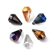 Electroplate Teardrop Glass Beads, Faceted, Mixed Color, 14x9.5mm, Hole: 1.5mm(EGLA-A036-06)