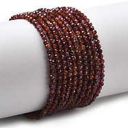 Natural Garnet Beads Strands, Faceted, Round, 2mm, Hole: 0.7mm, about 137~180pcs/strand, 15.31~15.51''(38.9~39.4cm)(G-H079-A01-01A)