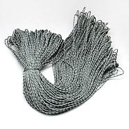 Polyester & Spandex Cord Ropes, 1 Inner Core, Silver, 2mm, about 109.36 yards(100m)/bundle(RCP-R007-337)