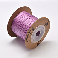 Eco-Friendly Dyed Nylon Threads, String Threads Cords, Medium Orchid, 0.4mm, about 164.04 yards(150m)/roll(OCOR-L002-71-210)
