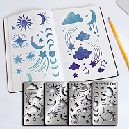 4Pcs 4 Style Custom 304 Stainless Steel Cutting Dies Stencils, for DIY Scrapbooking/Photo Album, Decorative Embossing, Planet Pattern, 10.1x17.7cm, 1pc/style(DIY-FG0002-04)