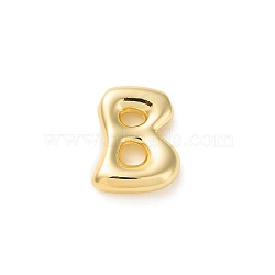 Brass Pendants, Real 18K Gold Plated, Letter B, 23x17.5x6.5mm, Hole: 2x3.5mm(KK-P262-01G-B)