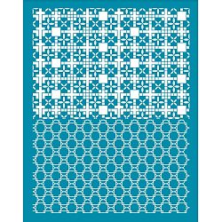 Silk Screen Printing Stencil, for Painting on Wood, DIY Decoration T-Shirt Fabric, Square Pattern, 100x127mm(DIY-WH0341-202)