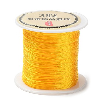 3-Ply Round Nylon Thread, with Spool, Gold, 0.2mm, about 109.36 Yards(100m)/Roll