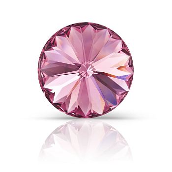 Preciosa&reg MAXIMA Crystal Round Stones, Czech Crystal, Bicone(436 11 177 Rivoli), Dura Foiling, 70010 Rose, SS29(6.15~6.35mm)