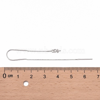 Rhodium Plated 925 Sterling Silver Threader Earrings(STER-N0001-027)-2