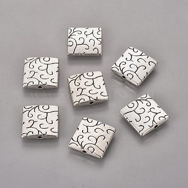 15mm Square Alloy Beads