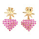 Cubic Zirconia Diamond Stud Earrings(EJEW-N011-58A)-2