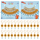 12Pcs Alloy Enamel Sunflower Charms Locking Stitch Markers(HJEW-PH01654)-1