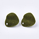 Flocky Iron Stud Earring Findings(IFIN-S704-38B)-1