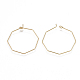 Brass Hoop Earring Findings(KK-T038-428G)-2