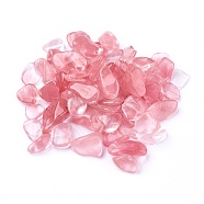 Cherry Quartz Glass Beads, Undrilled/No Hole, Chips, 7~24x5~10x1~7mm, about 100g/bag(G-I221-09)
