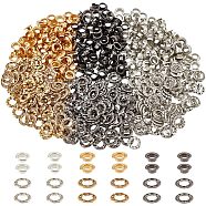 300 Sets 3 Colors Brass Rhinestone Grommet Eyelet Findings, for Bag Accessories, Mixed Color, 10.5x4.5mm, Hole: 6mm & 12x2mm, Hole: 6.5mm, 2pcs/set, 100 sets/color(DIY-NB0007-68)