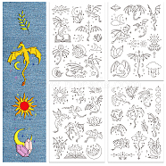 4 Sheets 11.6x8.2 Inch Stick and Stitch Embroidery Patterns, Non-woven Fabrics Water Soluble Embroidery Stabilizers, Dinosaur, 297x210mmm(DIY-WH0455-131)