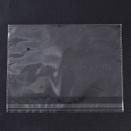 Rectangle OPP Cellophane Bags, Top Self Seal Bags, Clear, 17x22x0.01cm, Inner Size: 14x22cm(OPC-F005-04A)