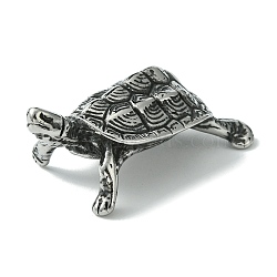 Retro 304 Stainless Steel Tortoise Figurines, for Home Office Desktop Decoration, Antique Silver, 27.5x46x20mm(STAS-G331-02AS)