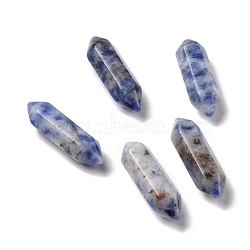 Natural Blue Spot Jasper Beads, No Hole, Faceted, Bullet, 22~23x6x6mm(G-K330-28)