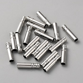 Alloy Cord Ends, End Caps, Whistle Shape, Platinum, 21.5x5mm, Inner Diameter: 4mm