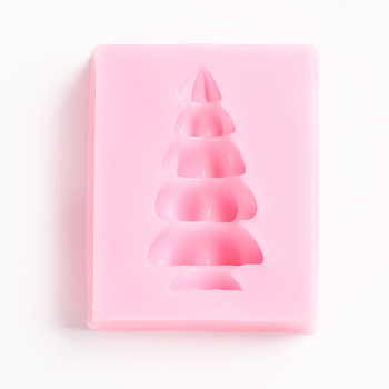 Food Grade Silicone Molds, Fondant Molds, For DIY Cake Decoration, Chocolate, Candy, UV Resin & Epoxy Resin Jewelry Making, Tree, Pink, 68x55x21mm, Tree: 54x29mm