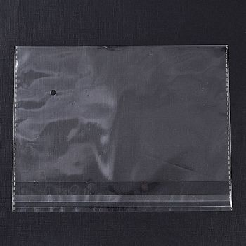 Rectangle OPP Cellophane Bags, Top Self Seal Bags, Clear, 17x22x0.01cm, Inner Size: 14x22cm