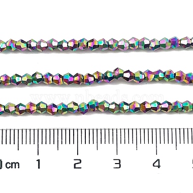 transparent galvanisieren Glasperlen Stränge(EGLA-A039-T2mm-UA02)-4