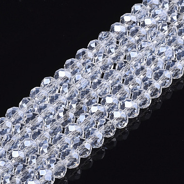 8mm AliceBlue Rondelle Glass Beads