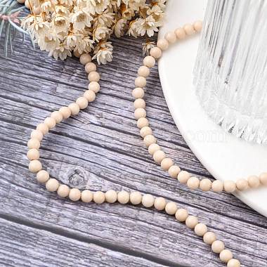 Natural Fossil Beads Strands(G-E110-4mm-2)-6