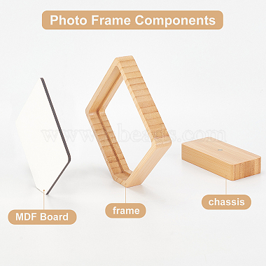 MDF Board Heat Transfer Blanks Photo Frame(DIY-WH0204-74)-6