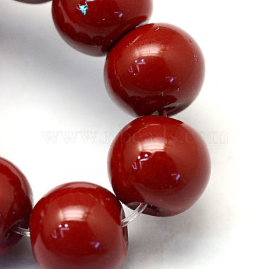 Baking Painted Pearlized Glass Pearl Round Bead Strands(HY-Q330-8mm-35)-3