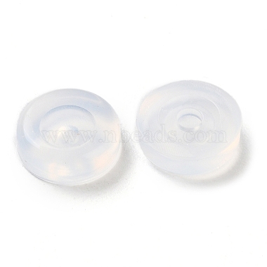 Clear Flat Round Silicone Ear Nuts