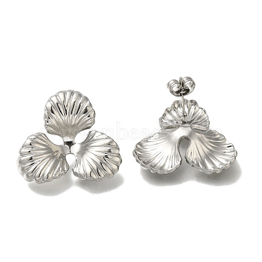 Flower 304 Stainless Steel Stud Earrings