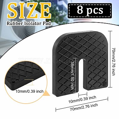 Rubber Shock Absorber Sound Isolation Pad(AJEW-WH0042-59)-2